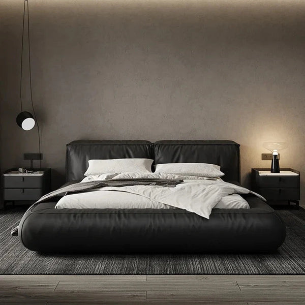 Modern Italian leather bed