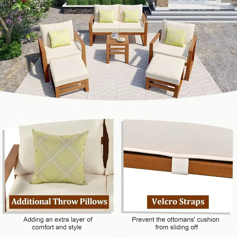 Outdoor Acacia Wood 6-Piece