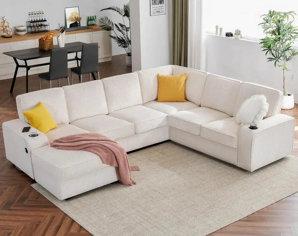 Sectional Sofa with USB Ports