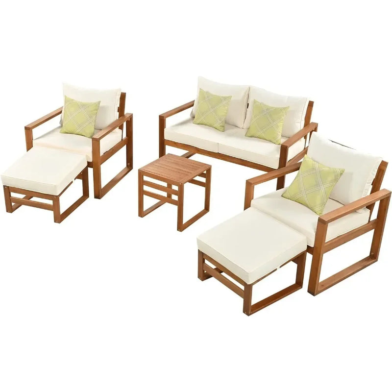 Outdoor Acacia Wood 6-Piece