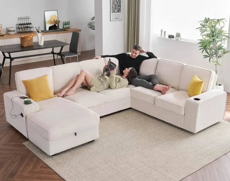 Sectional Sofa with USB Ports