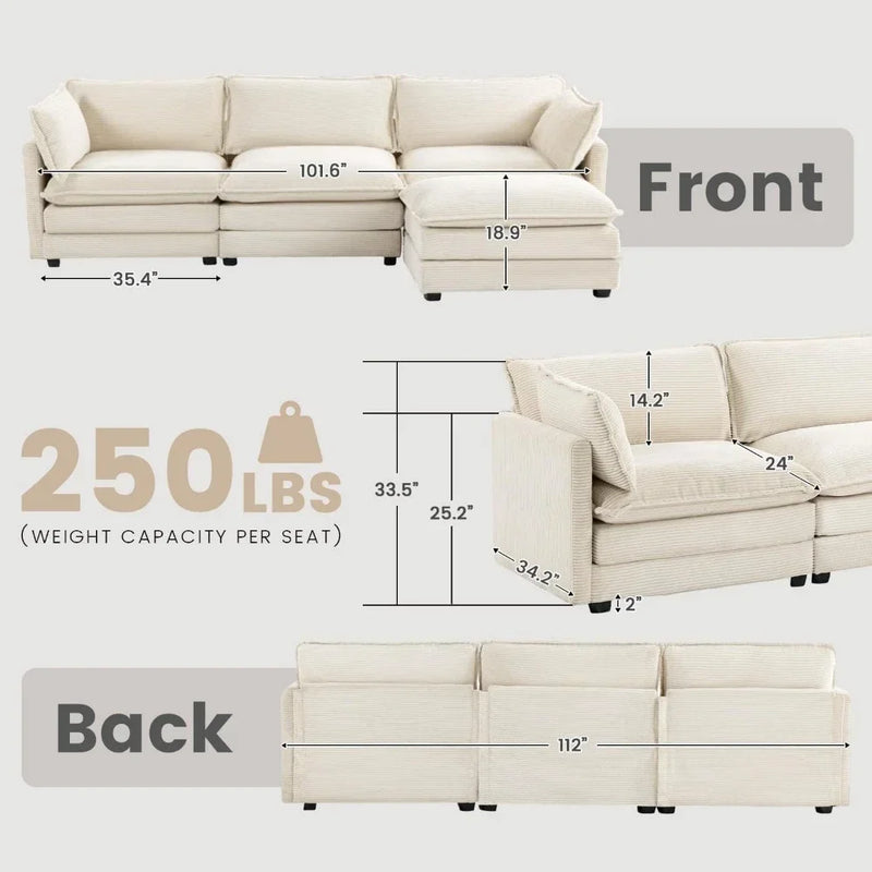 Oversized Modular Sectional Sofa