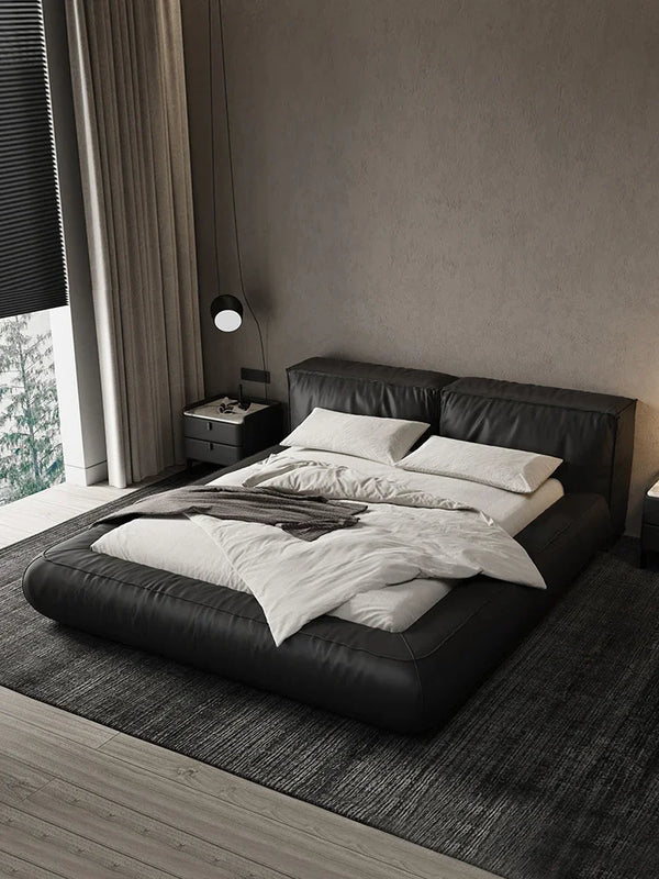 Modern Italian leather bed