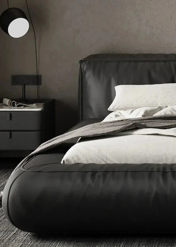 Modern Italian leather bed