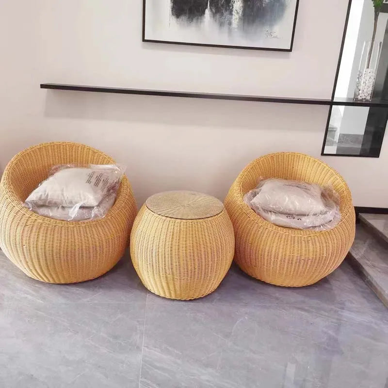 Outdoor Round Rattan Set